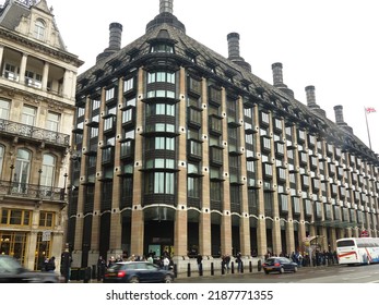 London May 2022. The facade of Portcullis House Westminster. Opened 2001 to provide office accommodation for `213 MP's and their staff. 
