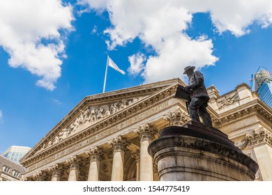 London. May 212 2019. The James Henry Greathead Statue At Bank Junction