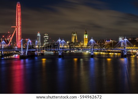 London at night, England