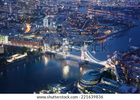 Similar – Image, Stock Photo Tower Bridge in dusk light.