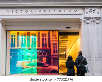 London, November 2017. A Front View Of The Victoria Beckham Store On Dover Street In Mayfair.