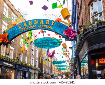 London November 2017 View Christmas Decorations Stock Photo 765495241 ...