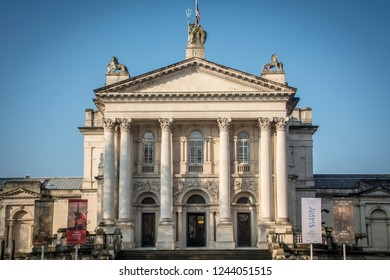 LONDON- NOVEMBER, 2018: Exterior Of The Tate Britain Museum, A Popular Museum Housing Works From British Artists. 