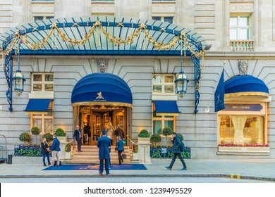 London. November 2018. A View Of The Ritz Hotel On Piccadilly In London