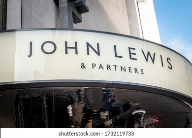 LONDON- NOVEMBER, 2019: John Lewis & Partners flagship store on Oxford Street in the West End