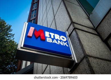 London- November, 2021 Metro Bank- A British High Street Retail And Commercial Bank