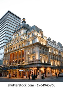 LONDON - OCT 30: Outside View Of Her Majesty's Theatre, Located On Haymarket, City Of Westminster, Since 1705, Designed By Charles J. Phipps, On Oct 30, 2012, London, UK.