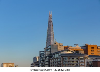 London, October 20, 2018 - The Shard Towering Over An East London Skyline