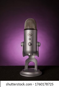 London, Ontario, Canada - 10-06-2016: Blue Yeti USB Microphone ,Yeti Is The Most Advanced And Versatile Multi-pattern USB Microphone Available Anywhere