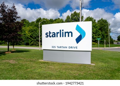 London, Ontario, Canada - August 30, 2020: Starlim Headquarters Sign In London, On, Canada On August 30, 2020, A Canadian Manufacturer Specializing In Liquid Silicone Injection Molding And Tool.