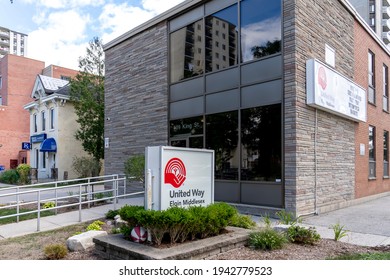 London, Ontario, Canada - August 30, 2020: United Way Office Building In London, ON, Canada. United Way Is A Nonprofit Organization. 