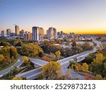 London, Ontario, Canada cityscape at dawn in autumn.