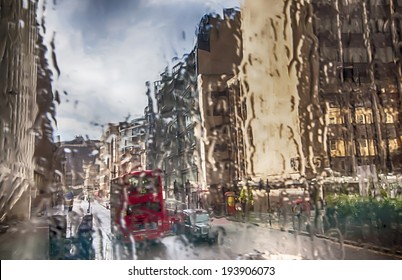 London In Rain,  Seasonal Background