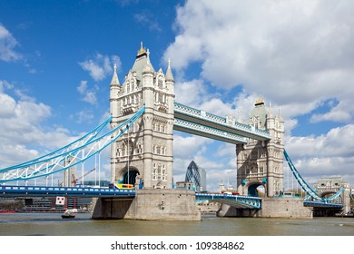 London River Thames And Tower Bridge International Landmark Of England United Kingdom