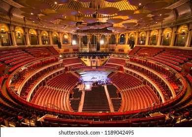 LONDON- SEPTEMBER, 2018: Interior Of The Royal Albert Hall, A World Famous Music Venue And London Landmark