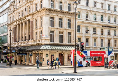 London. September 2018. A View Of Her Majestys Theatre In London