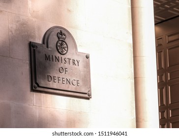 LONDON- SEPTEMBER, 2019: Ministry Of Defence UK Ministerial Office In Whitehall. UK Government Department