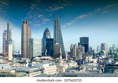 London Skyline with beautiful sky. - Shutterstock ID 1075632725