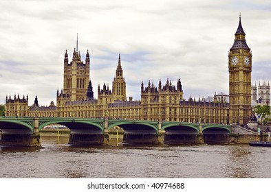 London Skyline With Big Ben And House Of Parliament