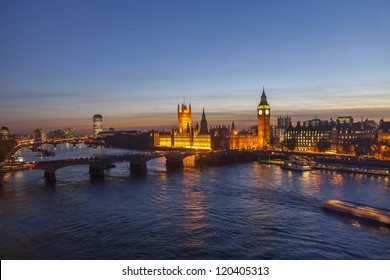 London Skyline At Night