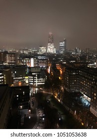 London Skyline On A Foggy Evening