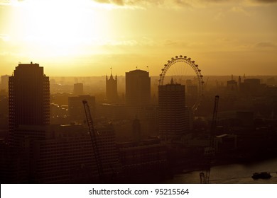 London Skyline At Sunset