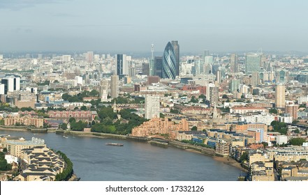 London Skyline As Viewed From Canary Wharf (looking West)