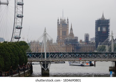 London skyline with Westminster, Big Ben and the London Eye - Powered by Shutterstock