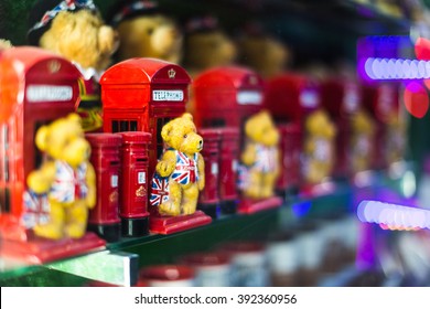 London Souvenir Gifts Red Phone Box Teddy Bear