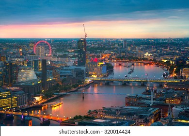 London At Sunset, Panoramic View