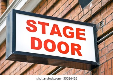 London Theater Stage Door Sign