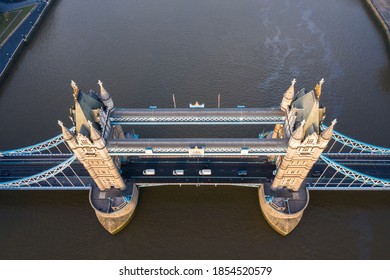 London Tower Bridge Drone View From Above 