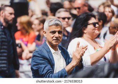 London  UK - 02072022: Mayor Of London Sadiq Khan At London LGBTQ Pride Parade