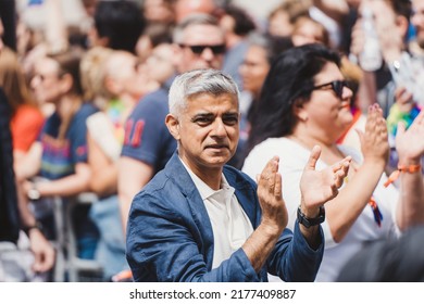 London  UK - 02072022: Mayor Of London Sadiq Khan At London LGBTQ Pride Parade