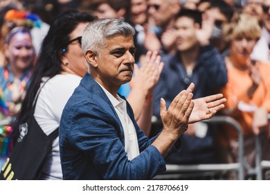 London  UK - 02072022: Mayor Of London Sadiq Khan At London LGBTQ Pride Parade