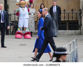 London, UK - 03.14.2022: Kate Middleton And Prince William Arrive At Commonwealth Day At Westminster Abbey, Westminster, London 