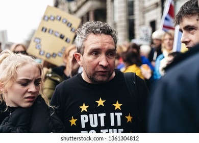 London / UK - 03/23/2019: Actor Eddie Marsan At Brexit March