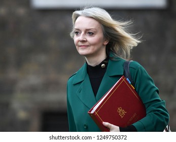 London, UK. 04 December, 2018. Elizabeth Truss MP, Chief Secretary To The Treasury, Arrives At The Weekly Cabinet Meeting, 10 Downing Street.