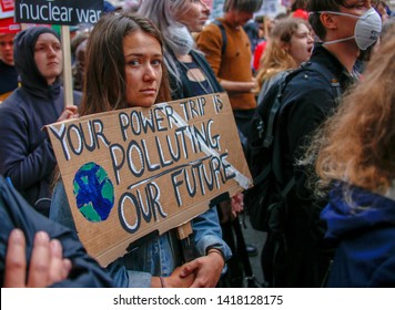 London, UK - 06.04.2019: Together Against Trump Protest At Parliament Square