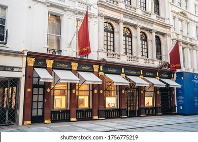 London / UK - 06/06/2020: Cartier Shop In London Prepared For Looting During The Protests Of BLM