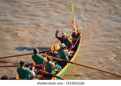 London / UK - 09/14/2019: Rowers At The Great River Race On Thames