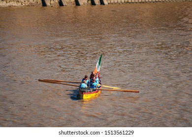 London / UK - 09/14/2019: Rowers At The Great River Race On Thames