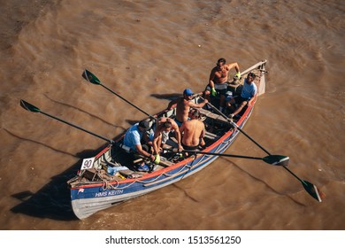 London / UK - 09/14/2019: Rowers At The Great River Race On Thames