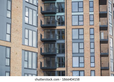 London, UK - 1 October, 2020 - New Build Apartments In Hornsey