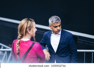 London / UK - 10/19/2019: Mayor Of London Is Upset At People's Vote March