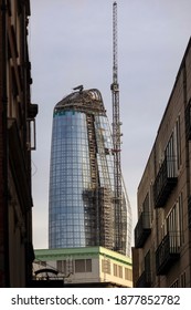 LONDON, UK - 11.01.2017:  Office Tower Under Construction At One Blackfriars, (architect Ian Simpson)