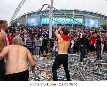 London, UK. 11th July 2021. Fans Broke Into Wembley Stadium For The Euro 2020 Final.