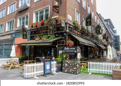 London / UK - 13 September 2020: The Fitzrovia Belle pub, Tottenham Court Road, London
