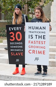 London, UK. 15th October 2016. The A21 Campaign Protest Rally In Central London, A Global Event To Raise Awareness And Funds, For The Fight Against Human Trafficking And Modern Day Slavery. 