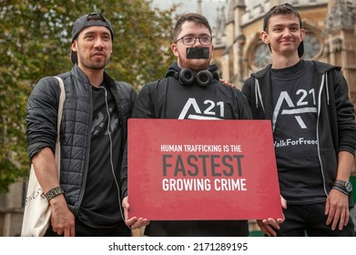 London, UK. 15th October 2016. The A21 Campaign Protest Rally In Central London, A Global Event To Raise Awareness And Funds, For The Fight Against Human Trafficking And Modern Day Slavery. 